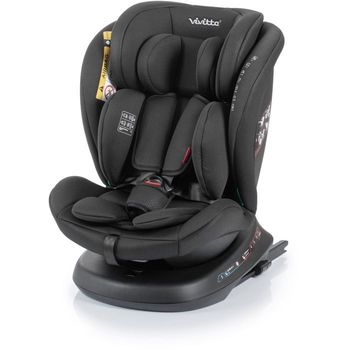 Seggiolino Auto - Babyauto - Sigma Ifix Vivitta - Gruppo 0/1/2/3 - 40/150 Cm - Isofix + Top Tether - Girevole A 360° - Reclinabile - Nero