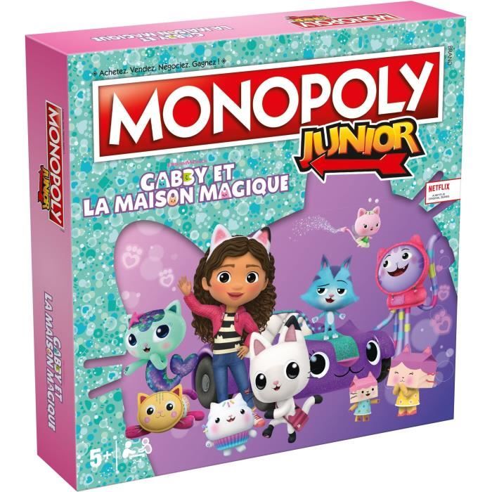 Gioco Da Tavolo - Mosse Vincenti - Monopoly Junior Gabby E La Casa Magica - Versione Per Bambini Gabby's Dollhouse