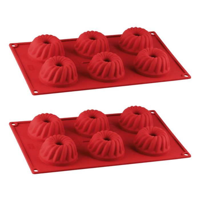 Set Di 2 Stampi Per Kougelhof Con 6 Cavità - Dr Oetker - Flexxibel Love - 30 X 18 cm