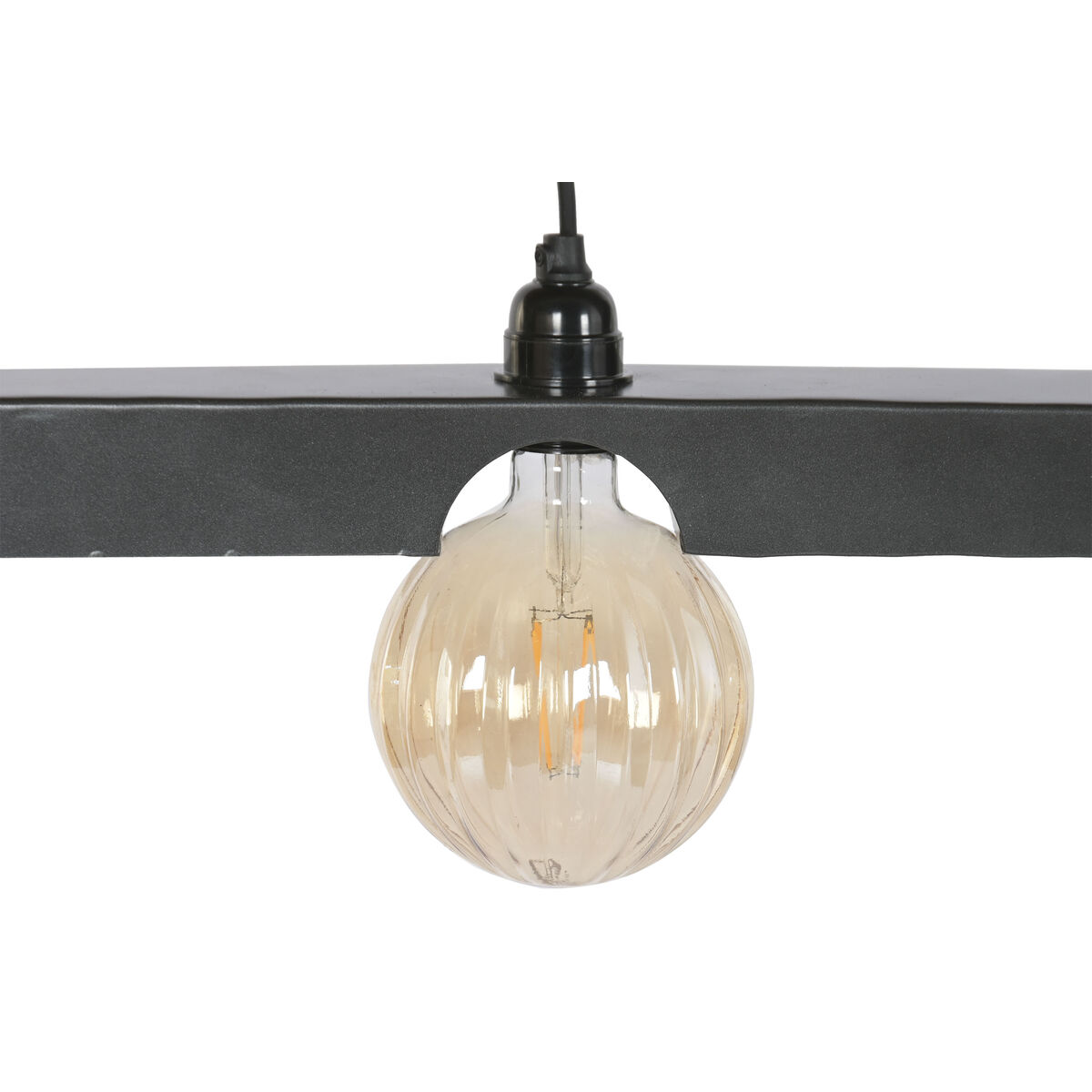 Lampadario Home Esprit Marrone Nero Ferro Acacia 116 X 16 X 26 cm - Image 5