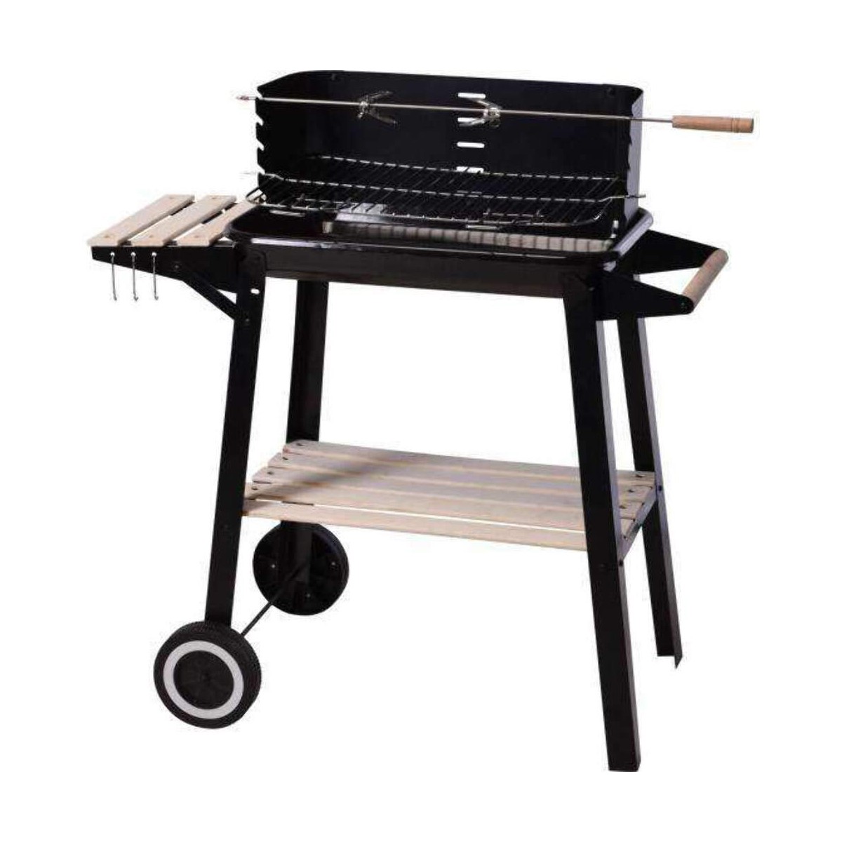 Barbecue A Carboni Con Ruote (54 X 34 X 6.5 Cm)