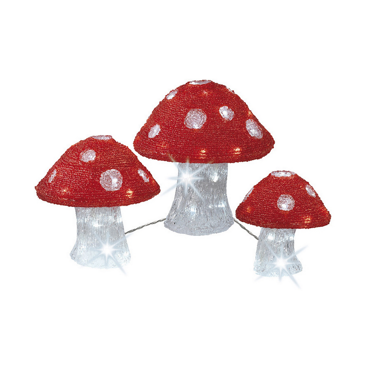 Decorazione Luminosa Lumineo Trasparente Bianco Freddo 25 X 20 X 18 Cm Funghi