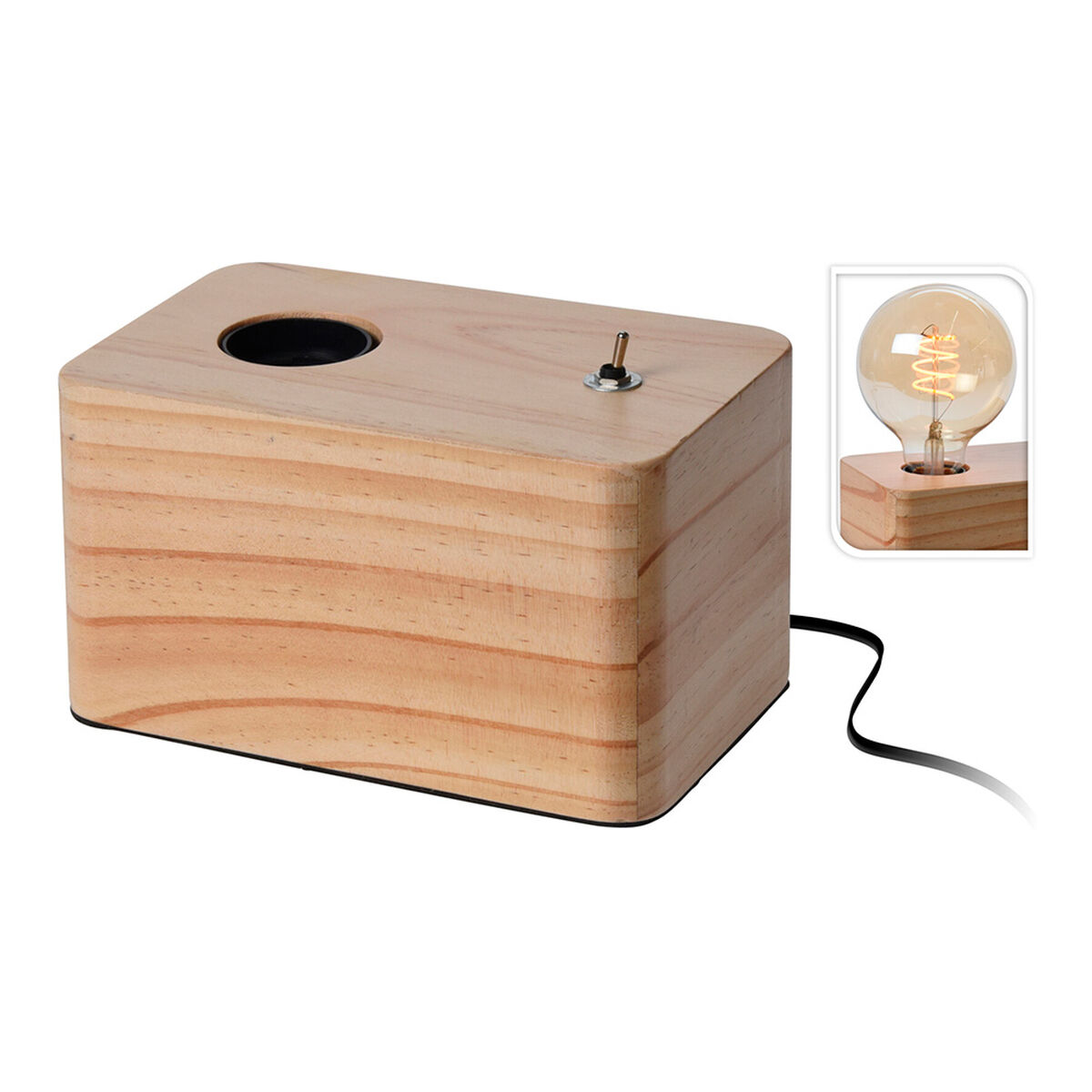 Lampada Da Tavolo Atmosphera Legno Marrone 40 W 220-240 V