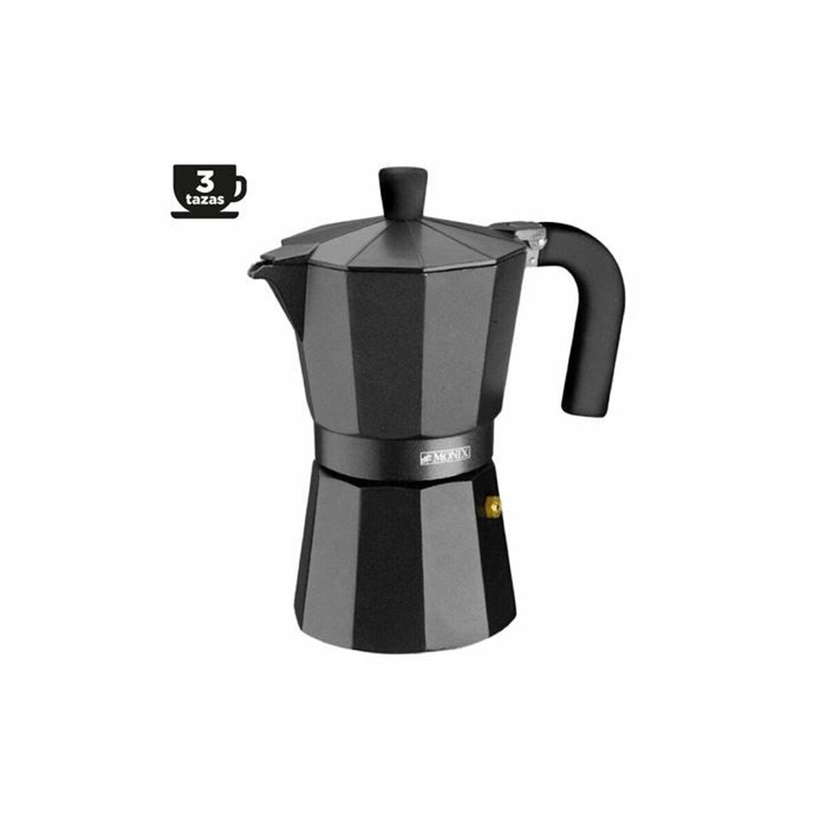 Caffettiera Italiana Bra Inox Black 3t Nero
