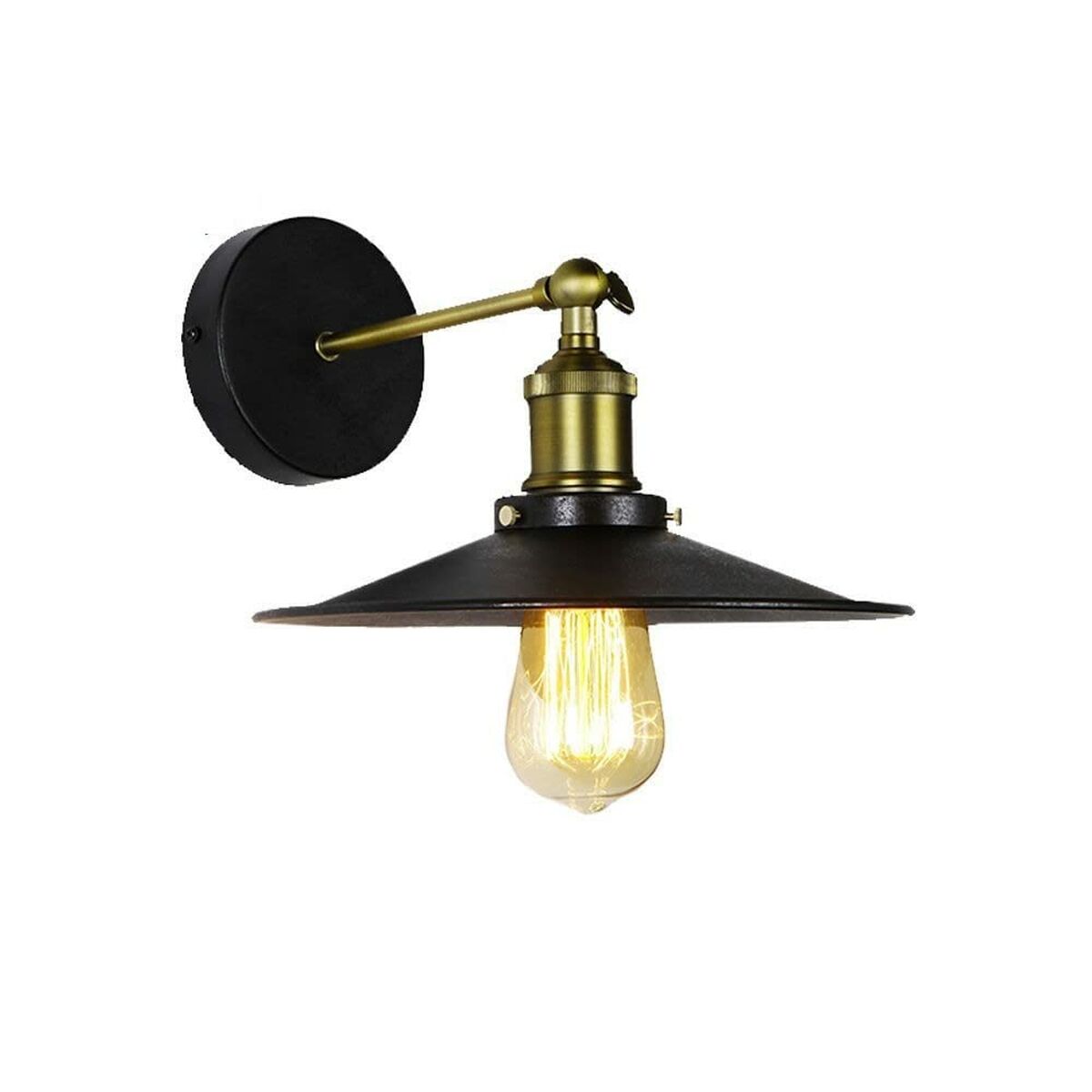 Applique Da Parete Edm 32100 32100 Nero Metallo 60 W E27
