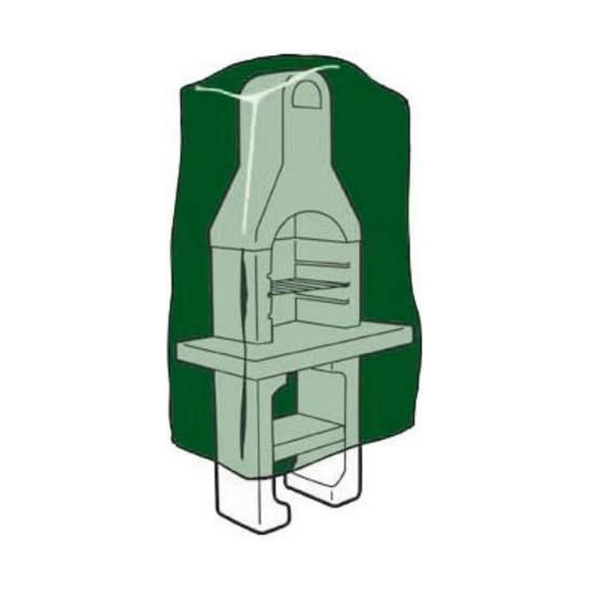 Custodia Protettrice Altadex Barbecue Verde Polietilene 128 X 80 X 253 cm