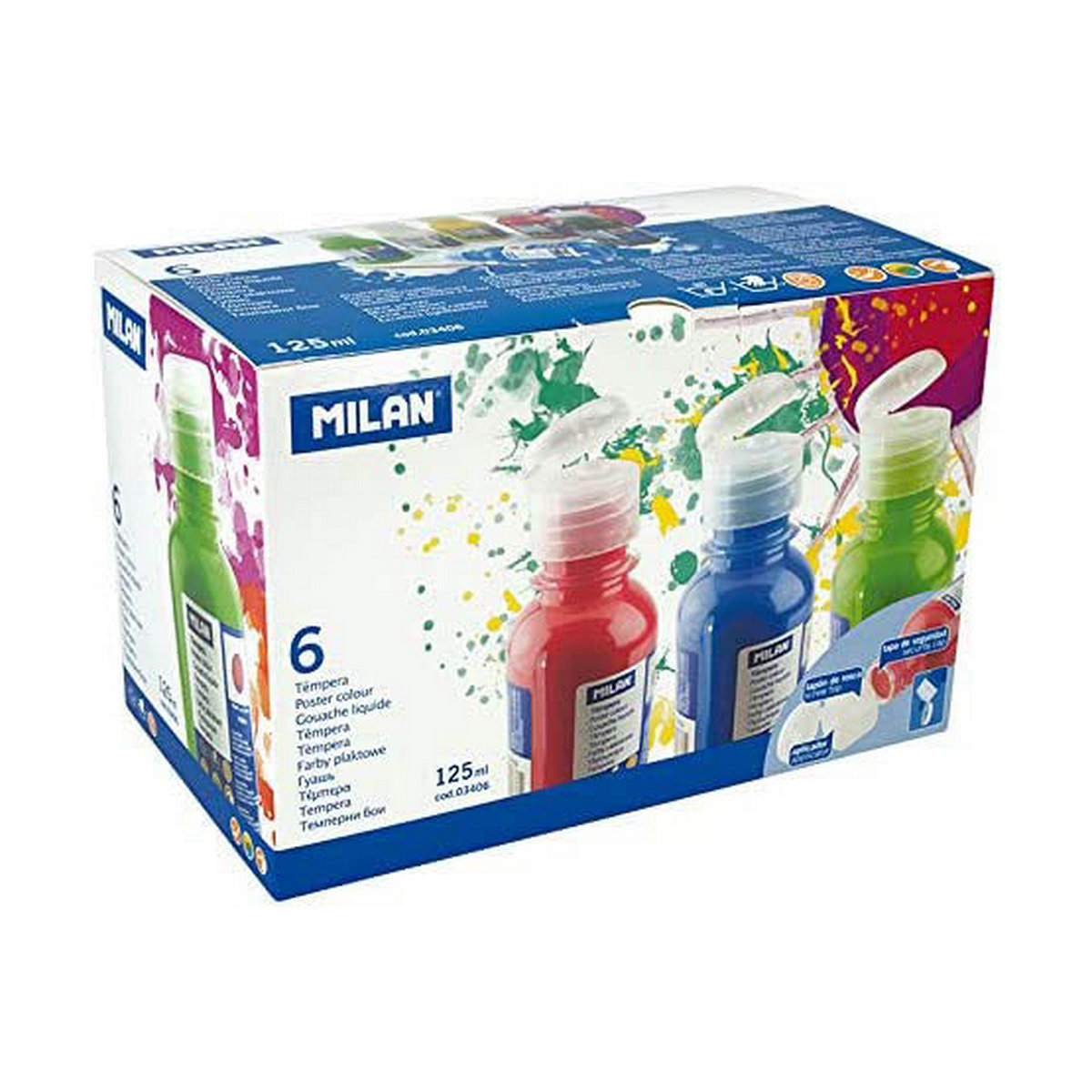 Tempere Milan 125 Ml Azzurro Bianco Multicolore Pittura