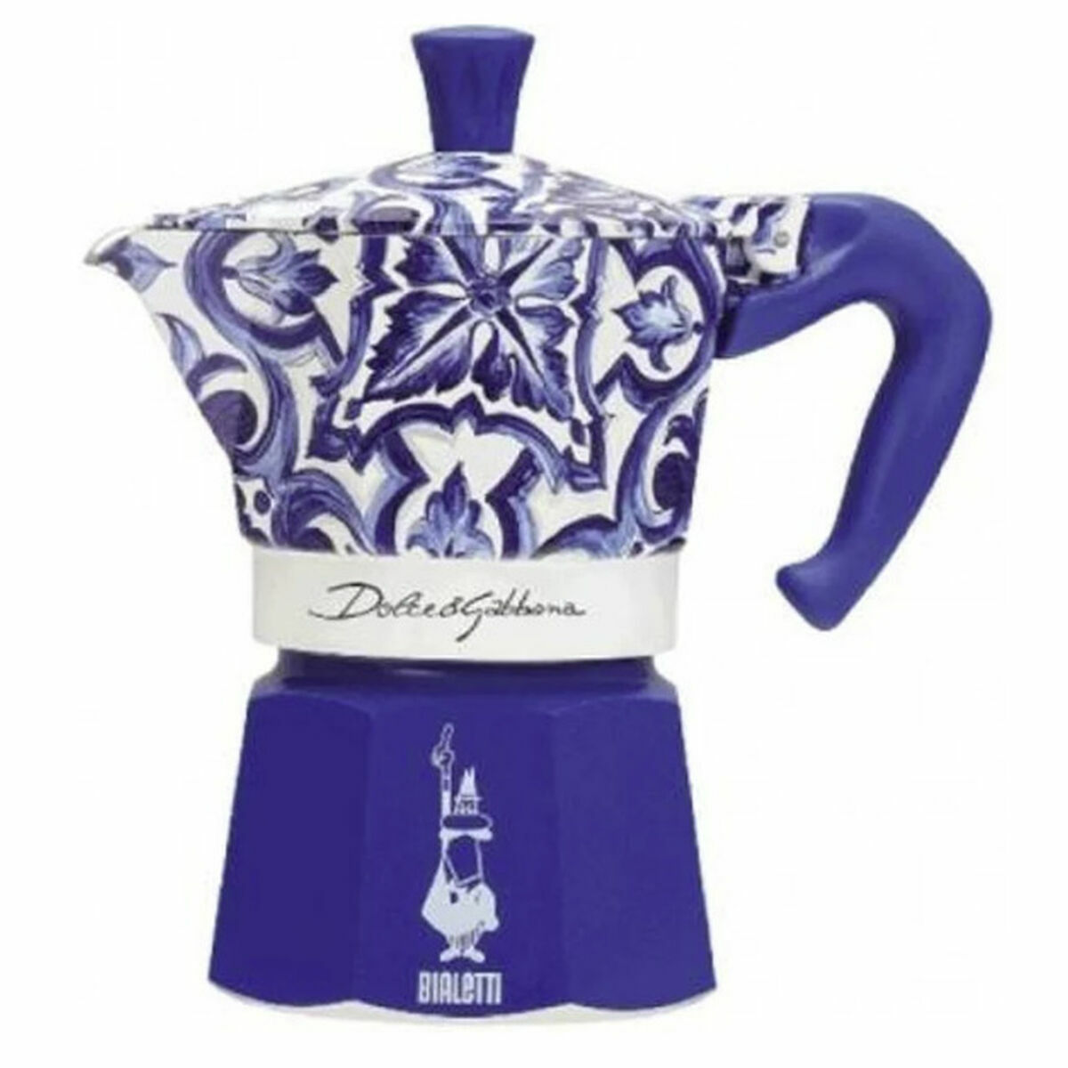 Caffettiera Italiana Bialetti Moka D&g Blu Medit. 6t Azzurro Alluminio 6 Tazze