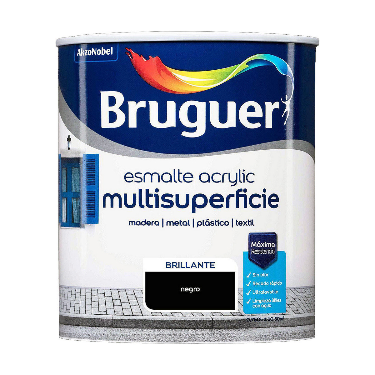 Vernice Acrilica Bruguer Nero (750 Ml)
