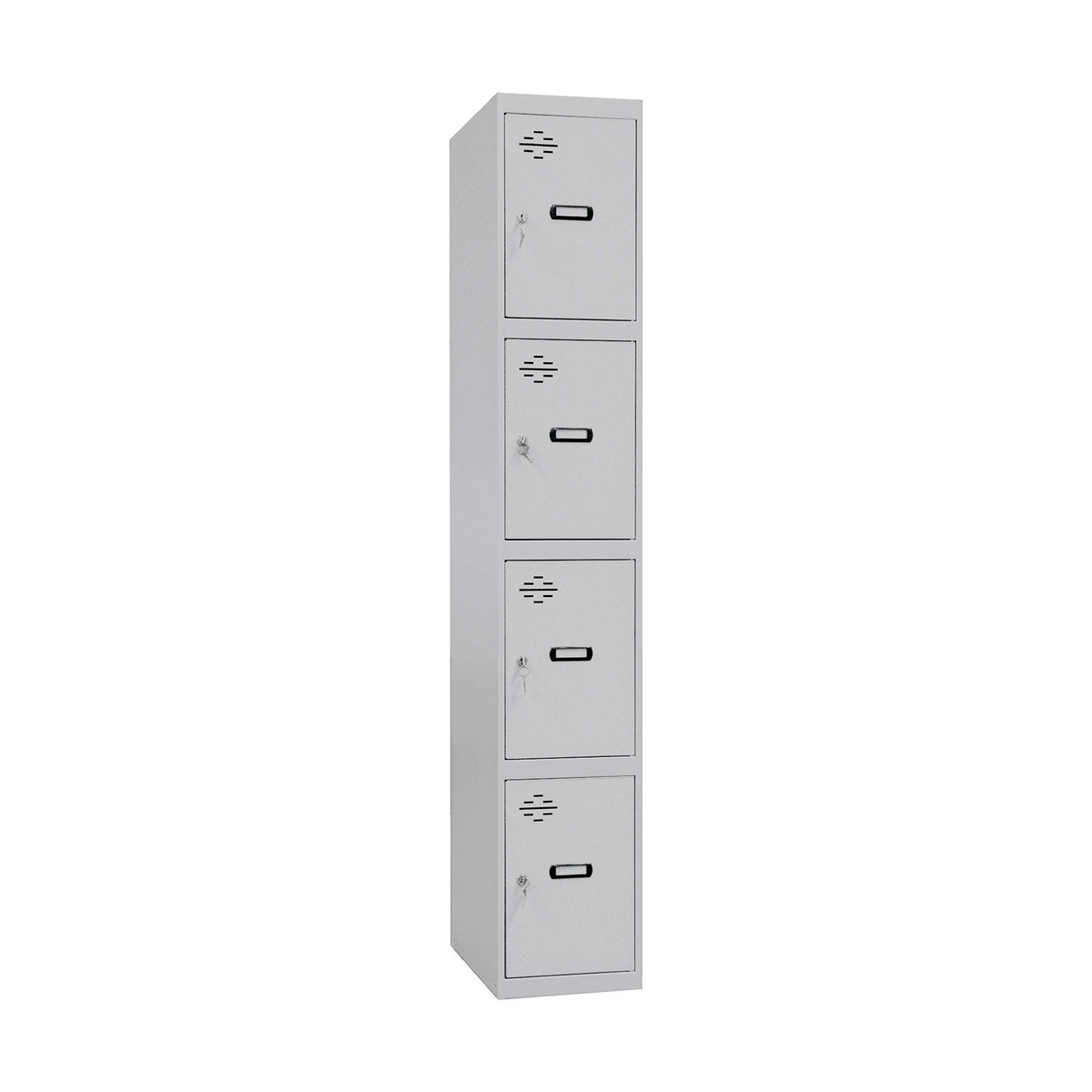 Armadietto Simon Rack Metallo Grigio Chiaro 4 Compartimenti (180 X 30 X 50 Cm)