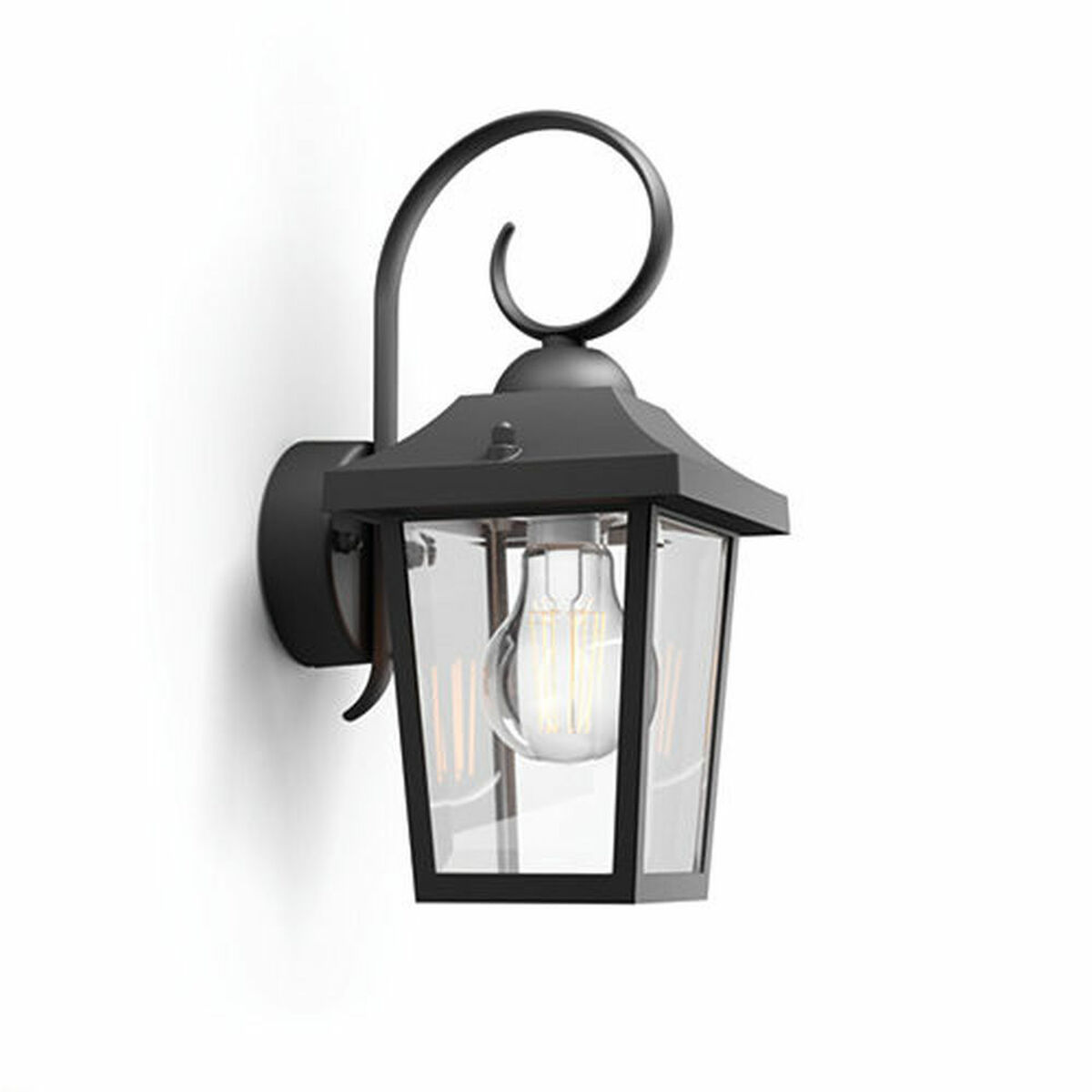 Applique Da Parete Philips 17236/30/pn Nero Alluminio 60 W E27 Lanterna (1 Unità)