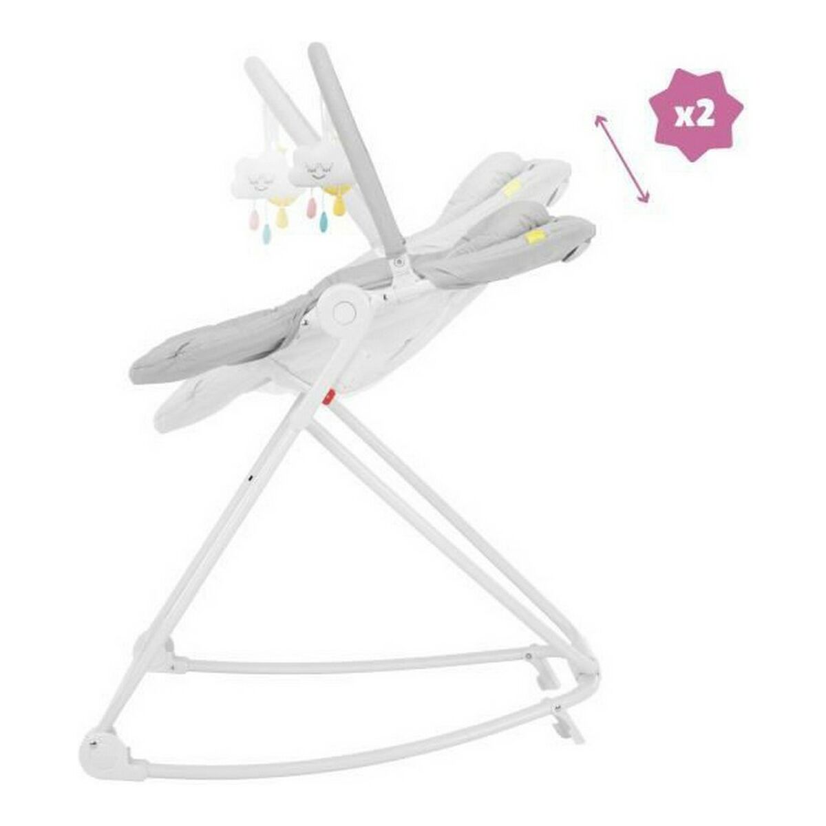 Amaca Per Neonati Badabulle Compact'up High Grigio - Image 4