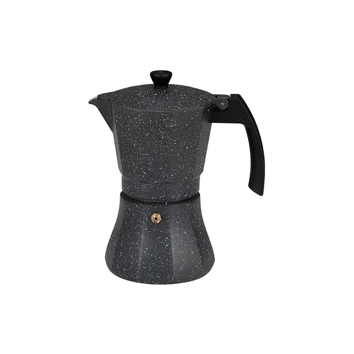 Caffettiera Italiana Edm Nero Alluminio 9 Tazze Induzione
