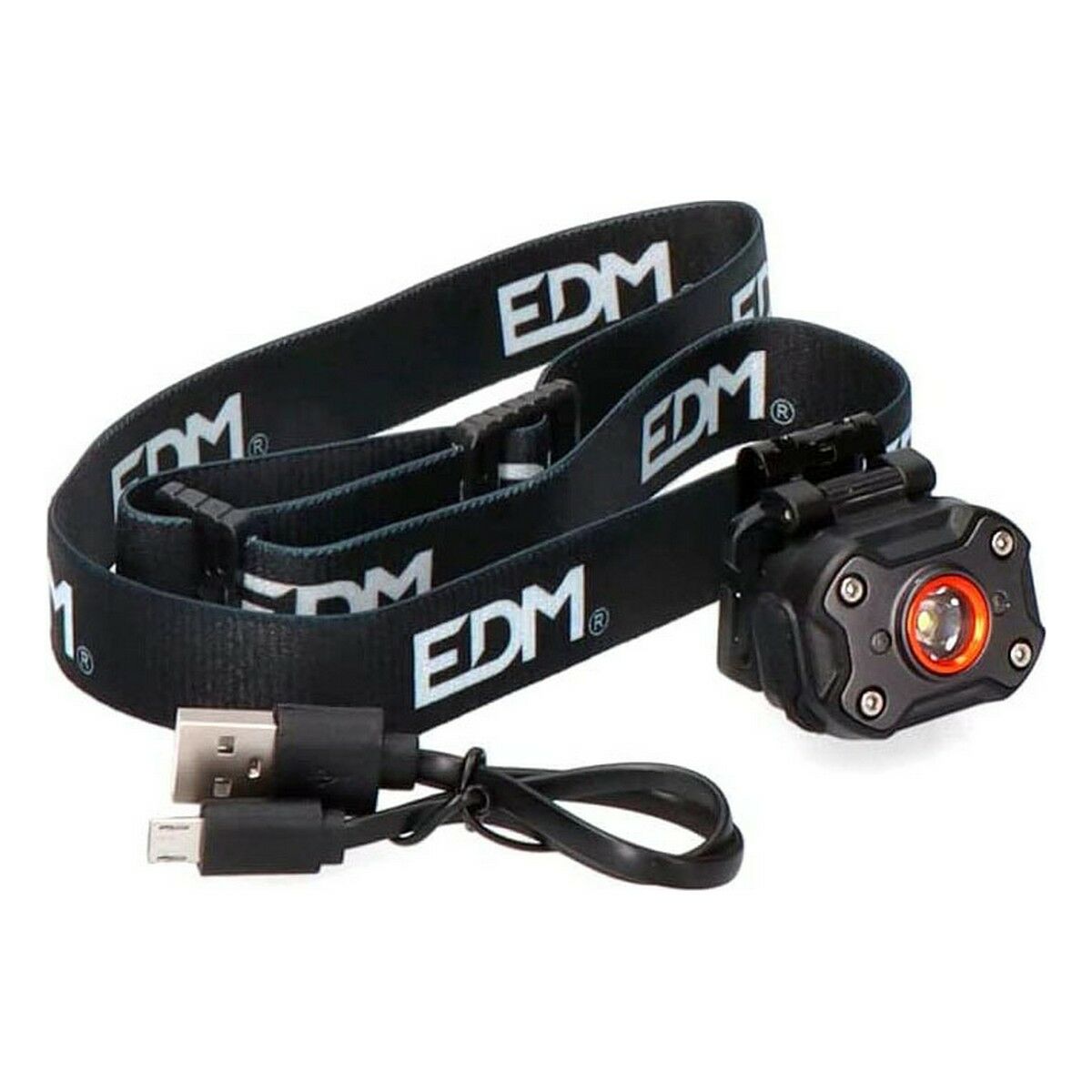 Torcia Frontale Led Edm 36417 Nero 8 W 400 lm