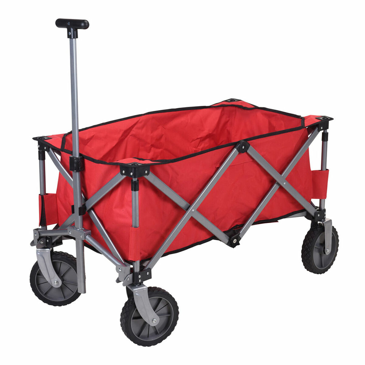 Carrello Multiuso Outfit Rosso Grigio 79 X 107 X 54 Cm Metallo