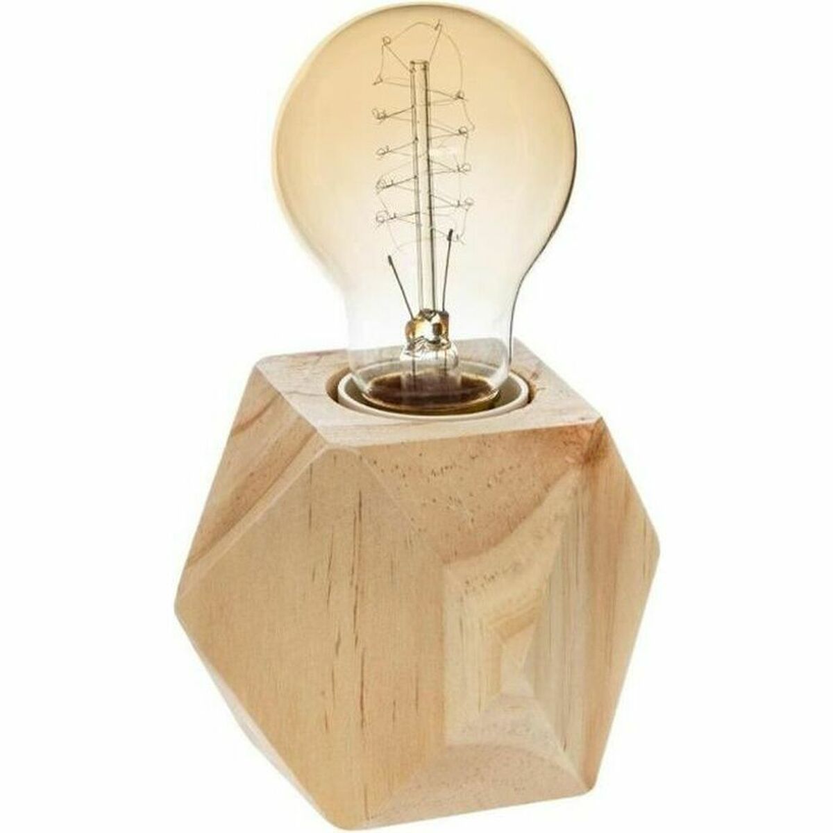 Lampada Da Tavolo Atmosphera Esagonale 7,5 X 8 Cm Legno