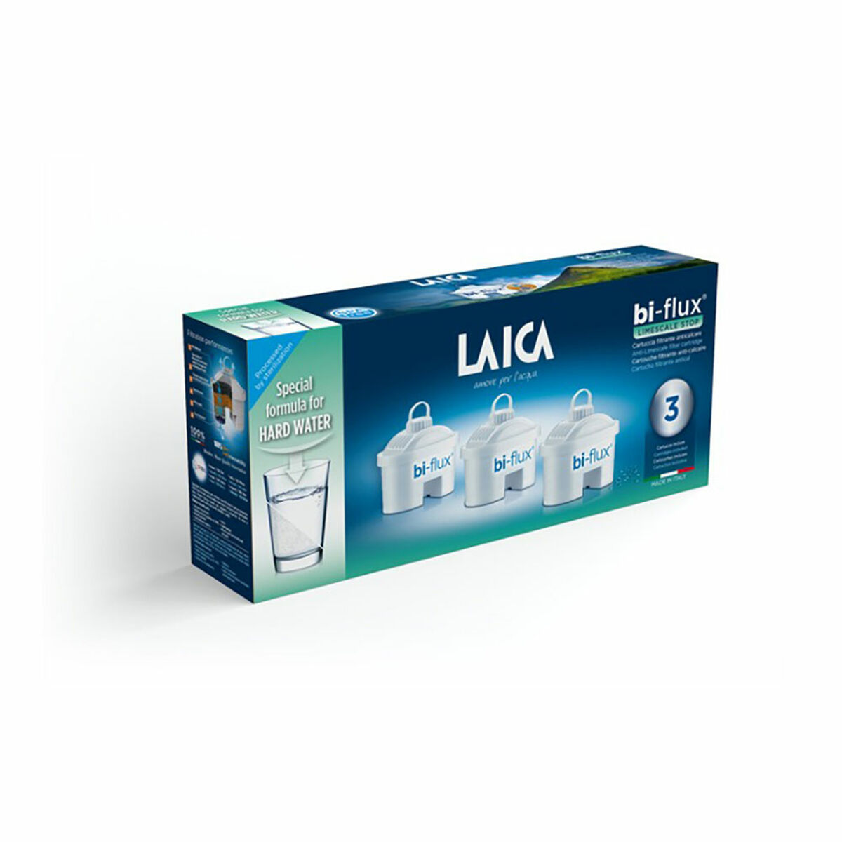 Filtro Per Brocca Filtrante Laica BI-Flux Pack (3 Unità)
