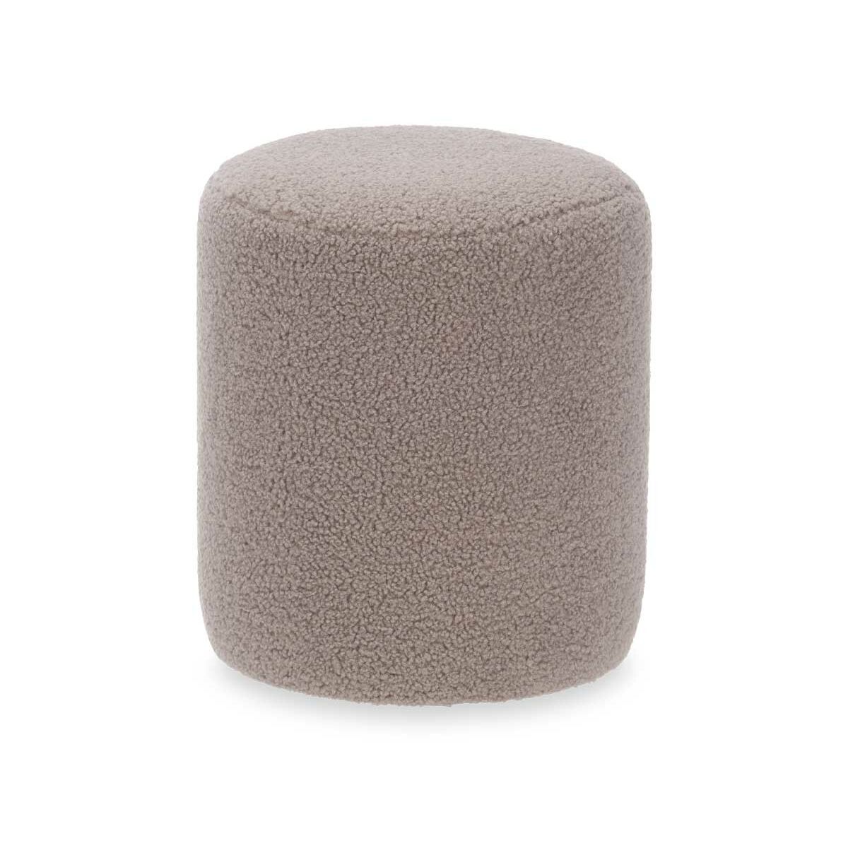 Puff Gift Decor Marrone Stoffa Legno Mdf