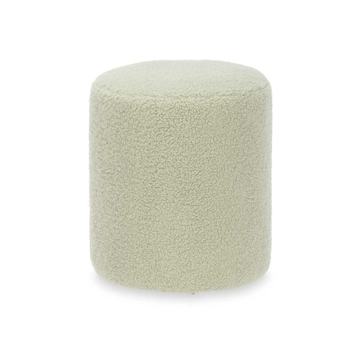 Puff Gift Decor Verde Stoffa Legno Mdf