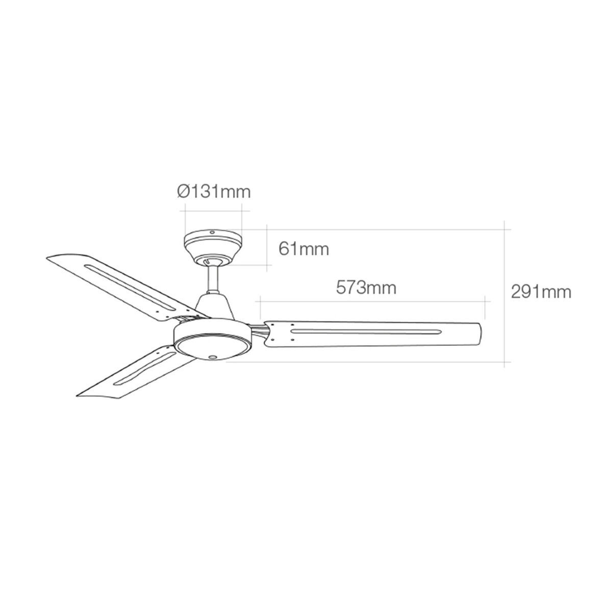 Ventilatore Da Soffitto Edm 33981 Bianco 60 W Ø 140 Cm Industriale - Image 6