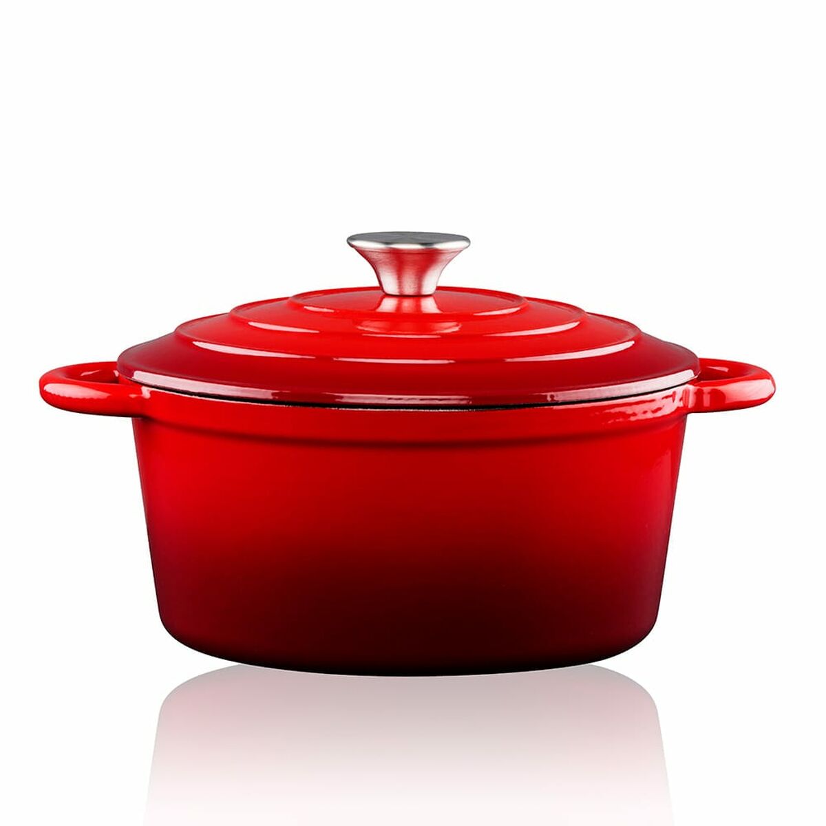 Casseruola Alpina Rosso Ferro Fuso 3,8 L Ø 24 X 11,8 cm