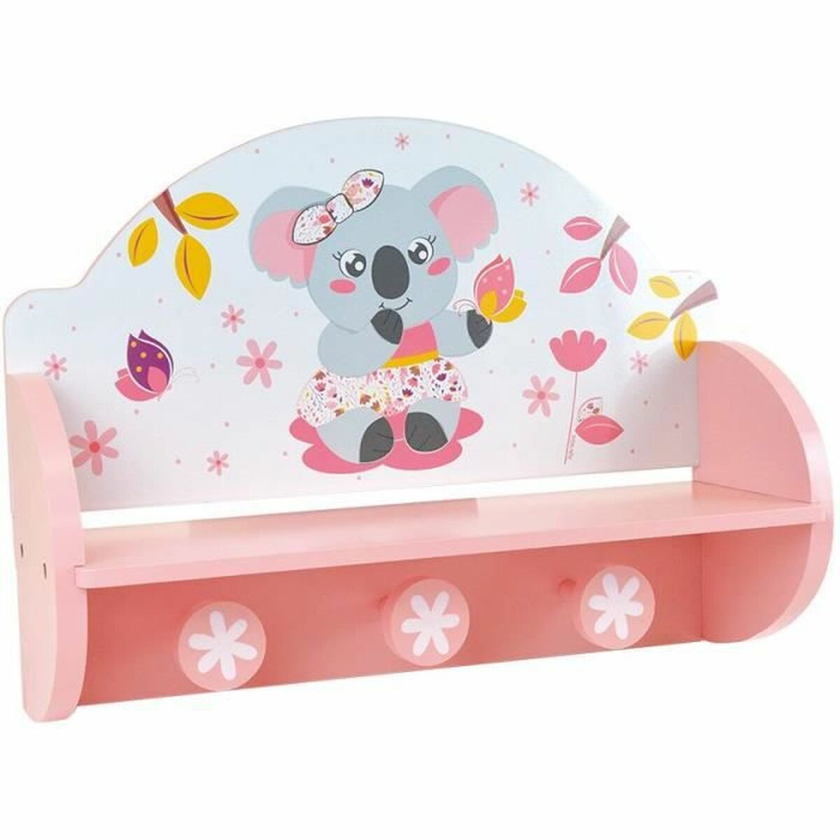 Appendiabiti Da Parete Fun House Rosa Legno Mdf (33 X 46 X 15 Cm) - Image 3