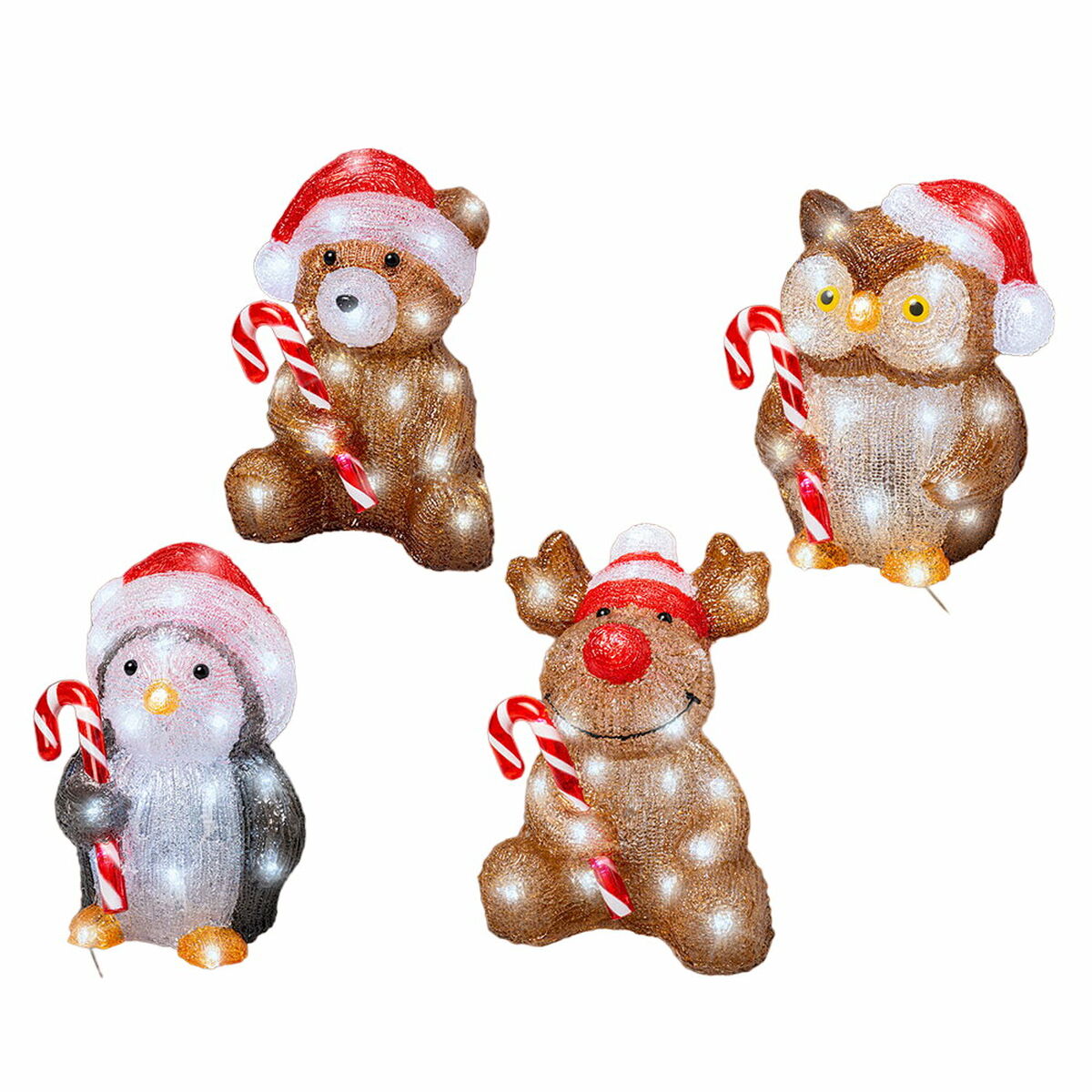 Statua Decorativa Da Giardino 491338 Animali Natale 17,8 X 17,2 X 23,5 cm