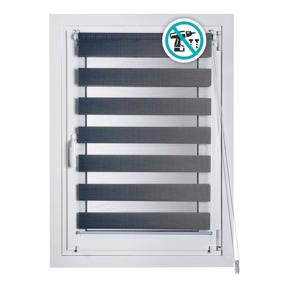 Store A Rullo Stor Planet Clip&fix Night&day Argentato 120 X 180 cm