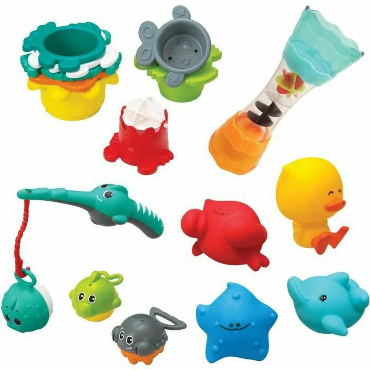 Set Di Giocattoli Per Il Bagno Infantino Bath Set 17 Pezzi Acquatico