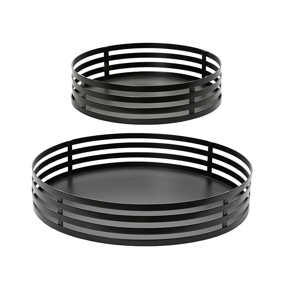 Set Di Vassoi Decoris Nero Ferro (2 Unità)