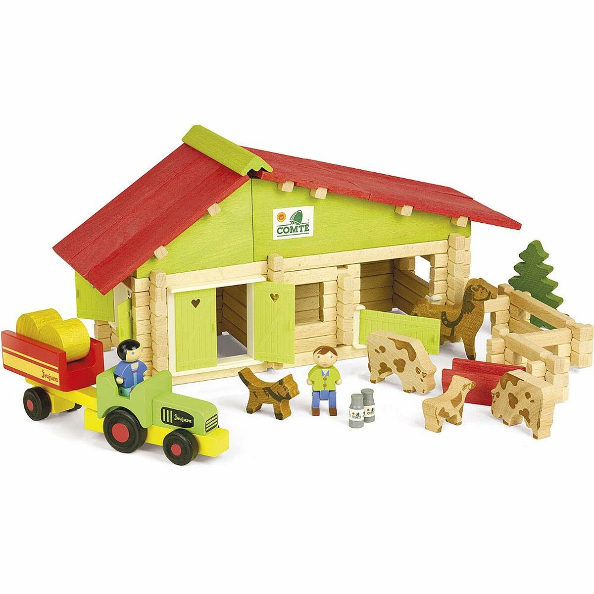 Fattoria Con Gli Animali Jeujura Wooden Farm Playset