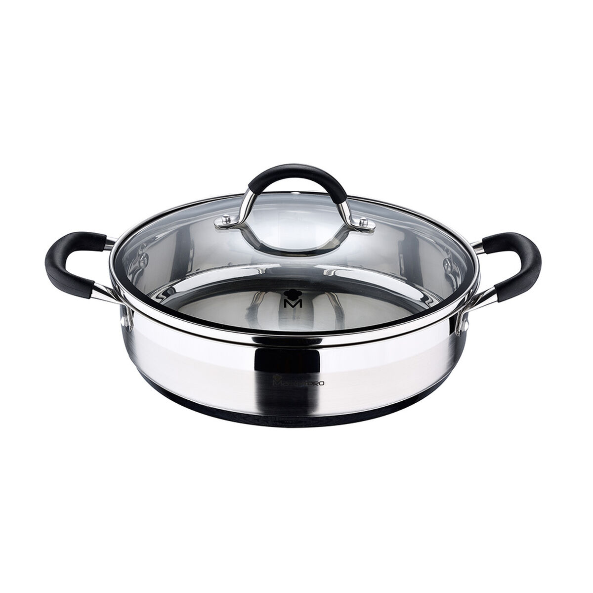 Casseruola Con Coperchio Masterpro 3,8 L Ø 28 X 7,5 Cm Nero