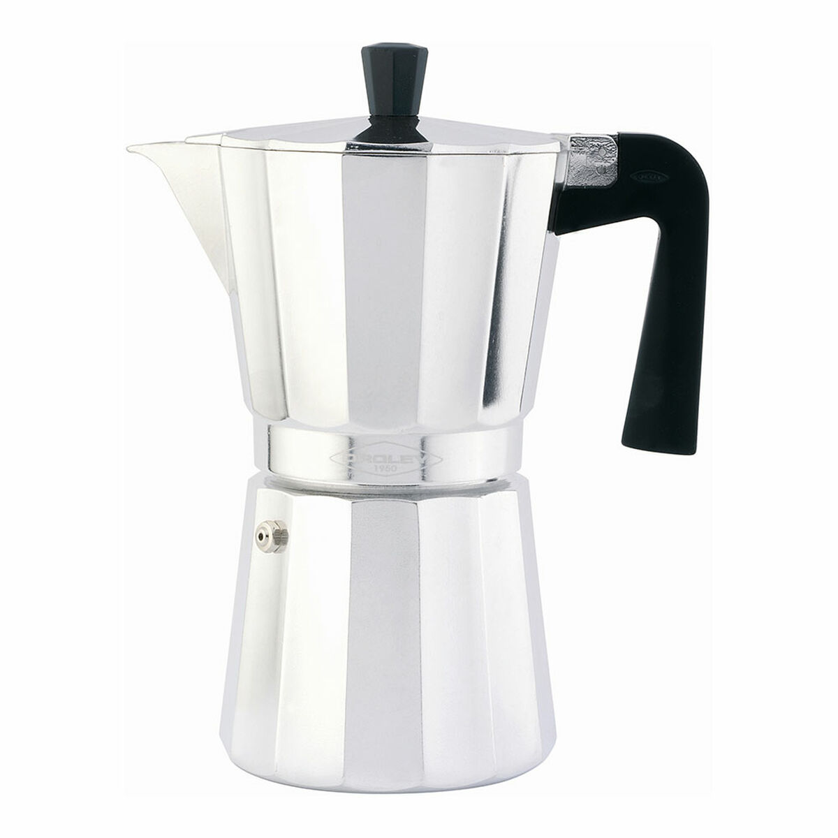 Caffettiera Italiana Oroley Argentato Metallo Alluminio