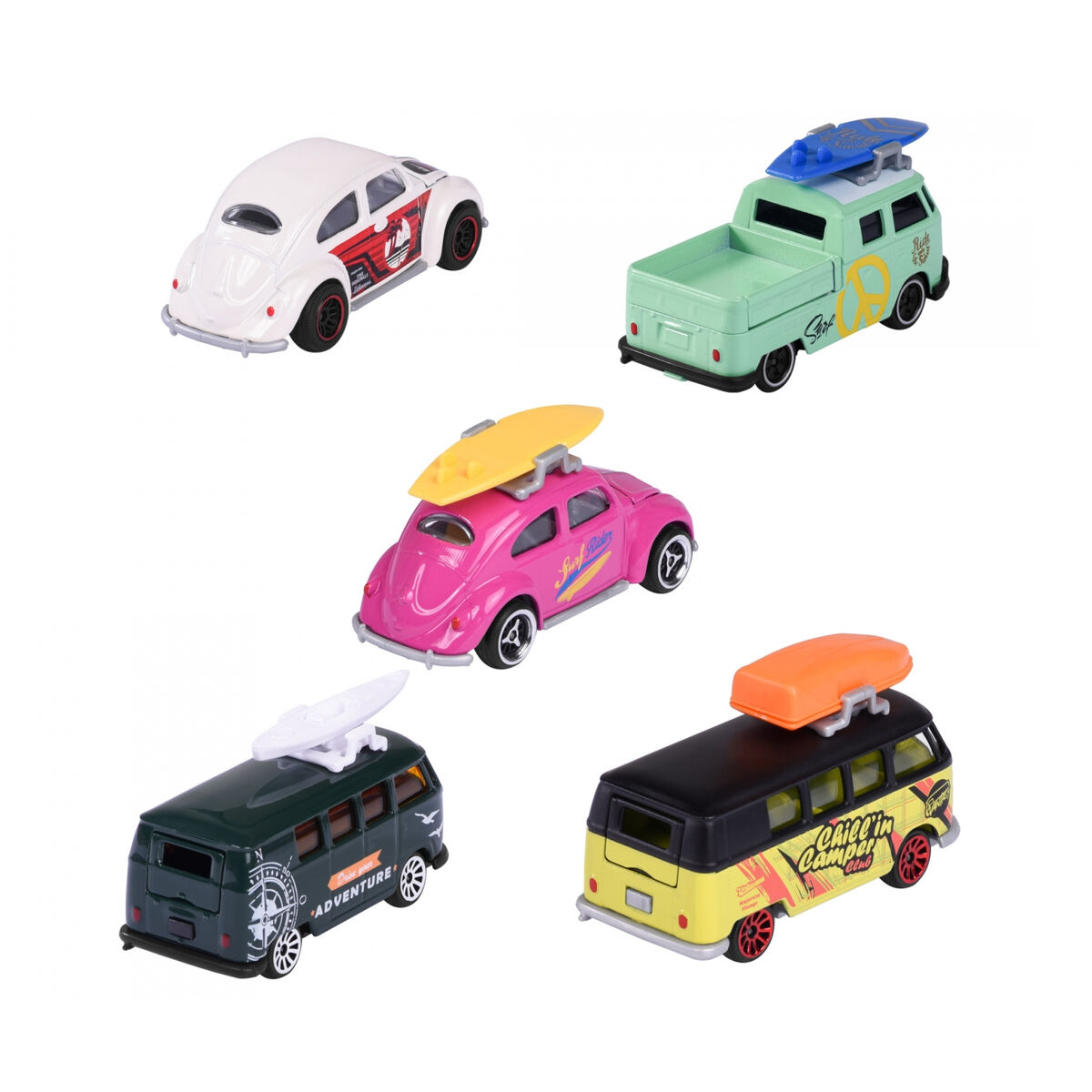 Playset Di Veicoli Majorette Volkswagen Originals (5 Pezzi)