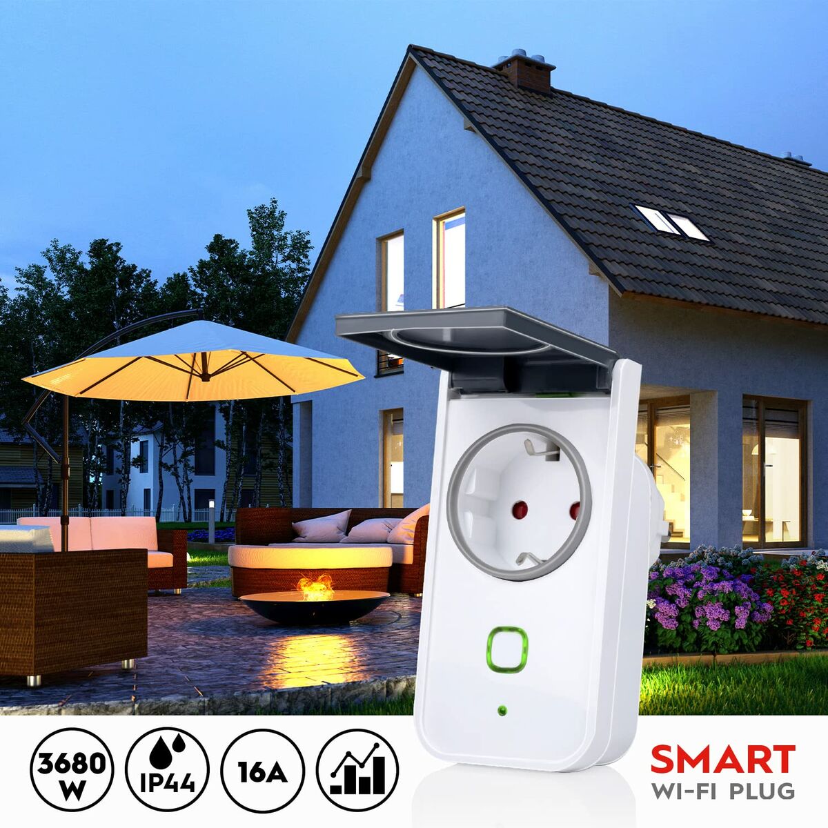 Presa Intelligente Alpina Smart Home Esterno WI-Fi 230 V 16 A - Image 3