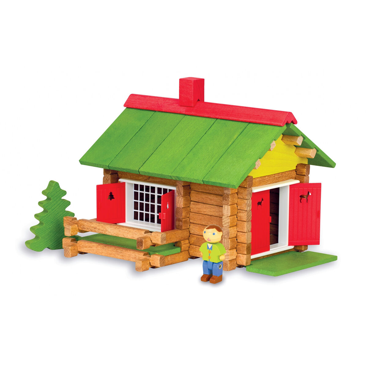 Personaggi D'azione Jeujura My Wooden Chalet  100 Pezzi Playset
