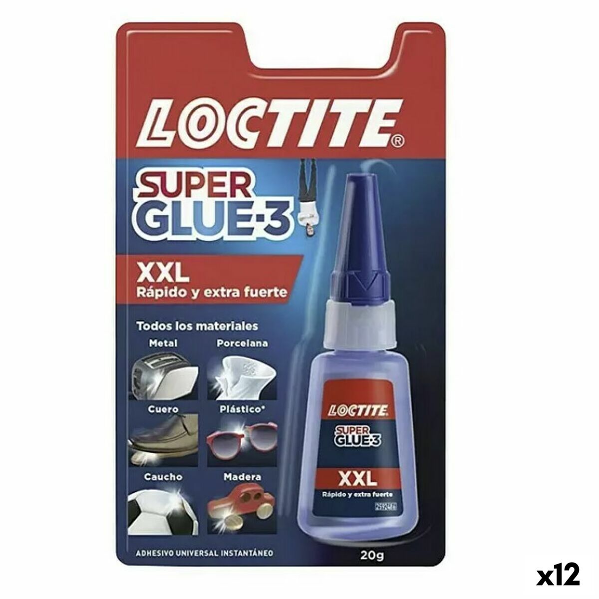 Adesivo Istantaneo Loctite Super GluE-3 Xxl 20 G (12 Unità)