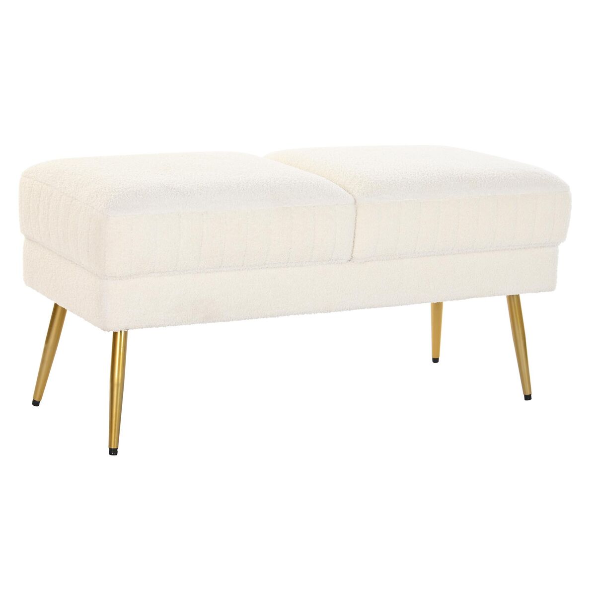 Panca Dkd Home Decor 106 X 45 X 50 Cm Dorato Metallo Bianco