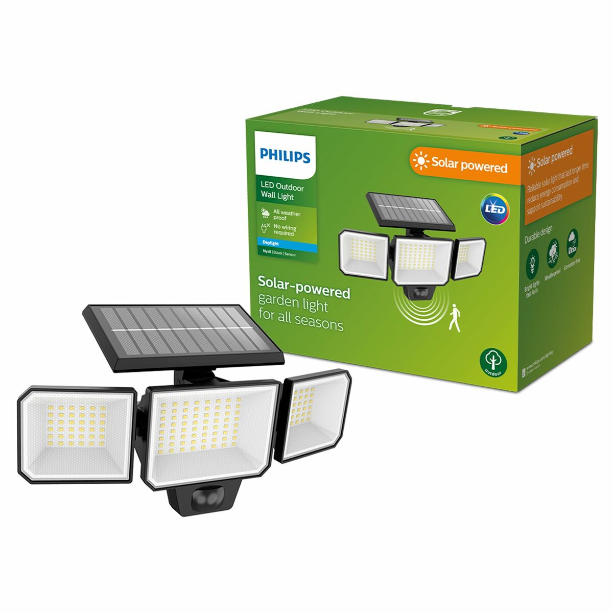 Faretto Solare Philips 8,7 W 5000 K 29 X 11,7 X 16,8 Cm Nero Solare