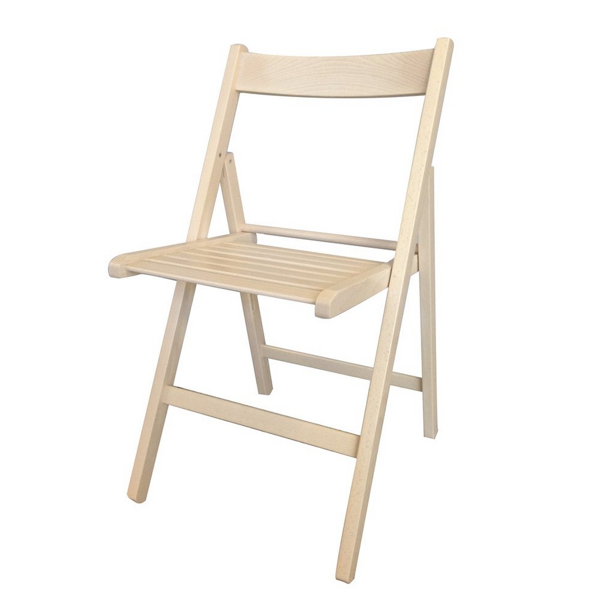Sedia Pieghevole Beige Legno Di Faggio (79 X 42,5 X 47,5 Cm)