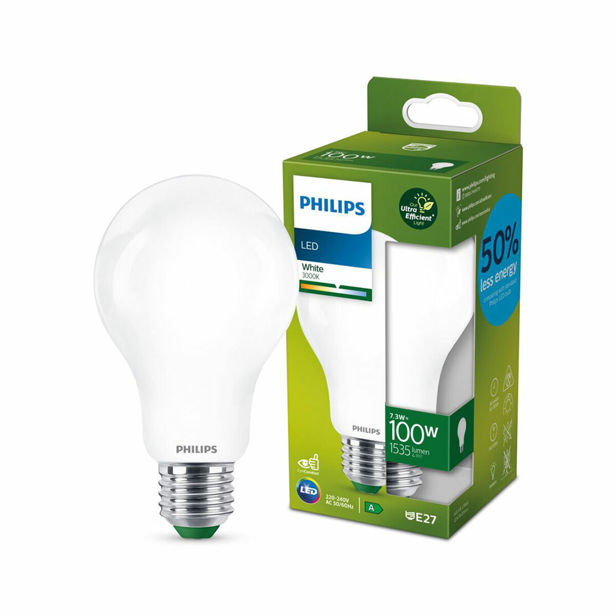 Lampadina Led Philips Classic A 100 W 7,3 W E27 1535 Lm (3000 k) - Image 3