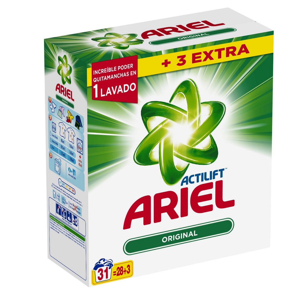 Detersivo Ariel Actilift Original 2015 G In Polvere 31 Lavaggi