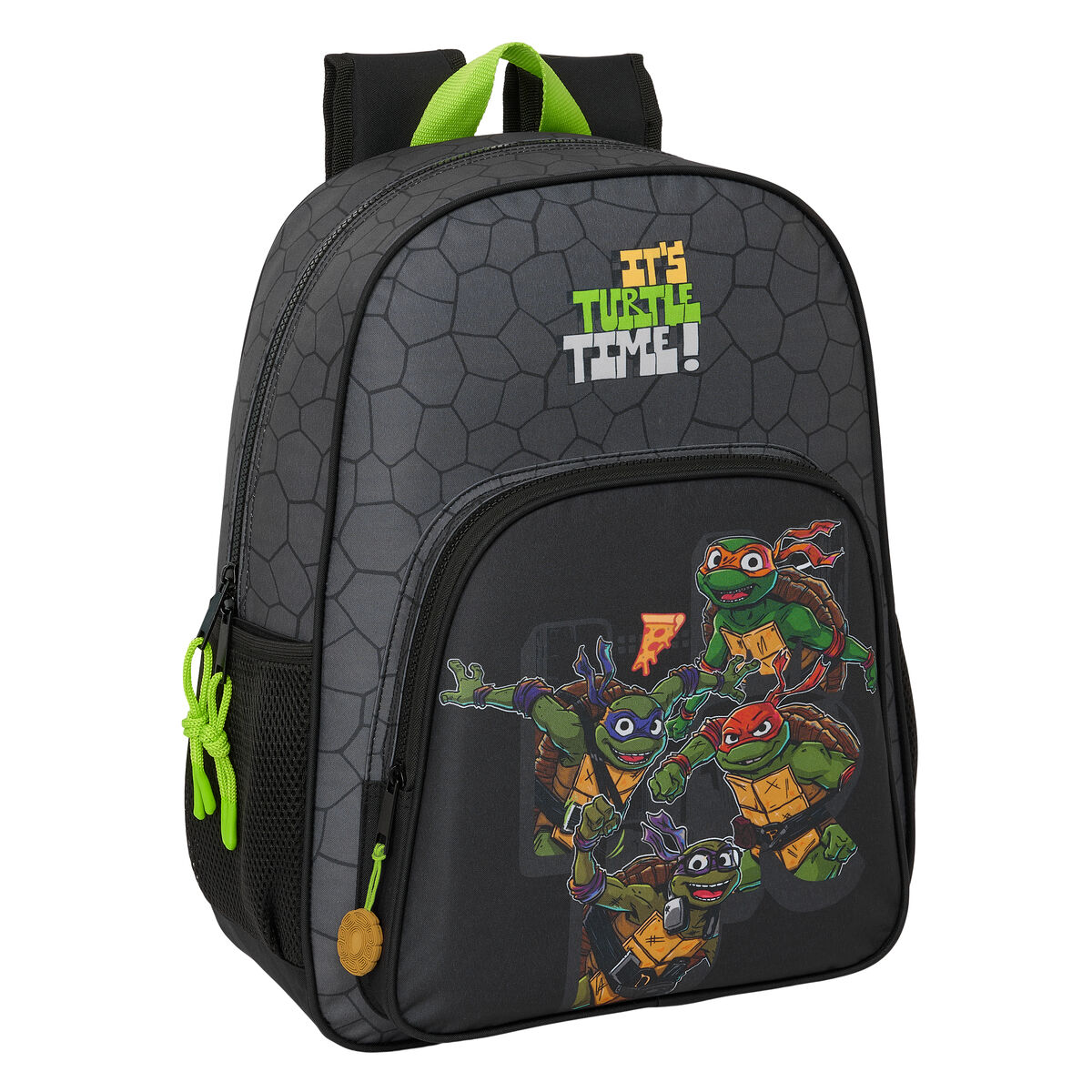 Zaino Scuola Teenage Mutant Ninja Turtles Nero Grigio 33 X 42 X 14 cm