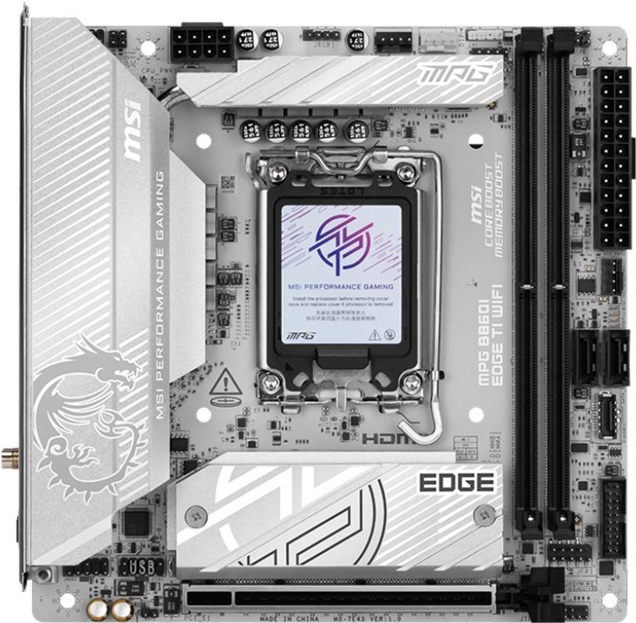 Msi Mpg B860i Edge Ti Wifi - Mainboard - MinI-Itx (7e43-001r)