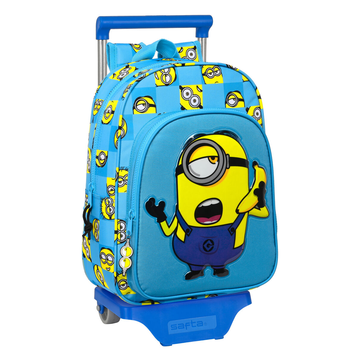 Trolley Per La Scuola Minions Minionstatic Azzurro (26 X 34 X 11 Cm)