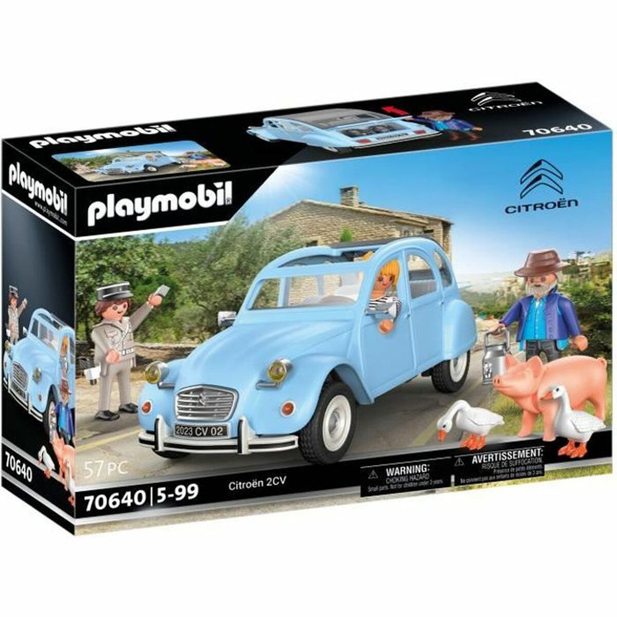Playset Di Veicoli Playmobil Citroen 2cv 70646 Macchina Azzurro 57 Pezzi