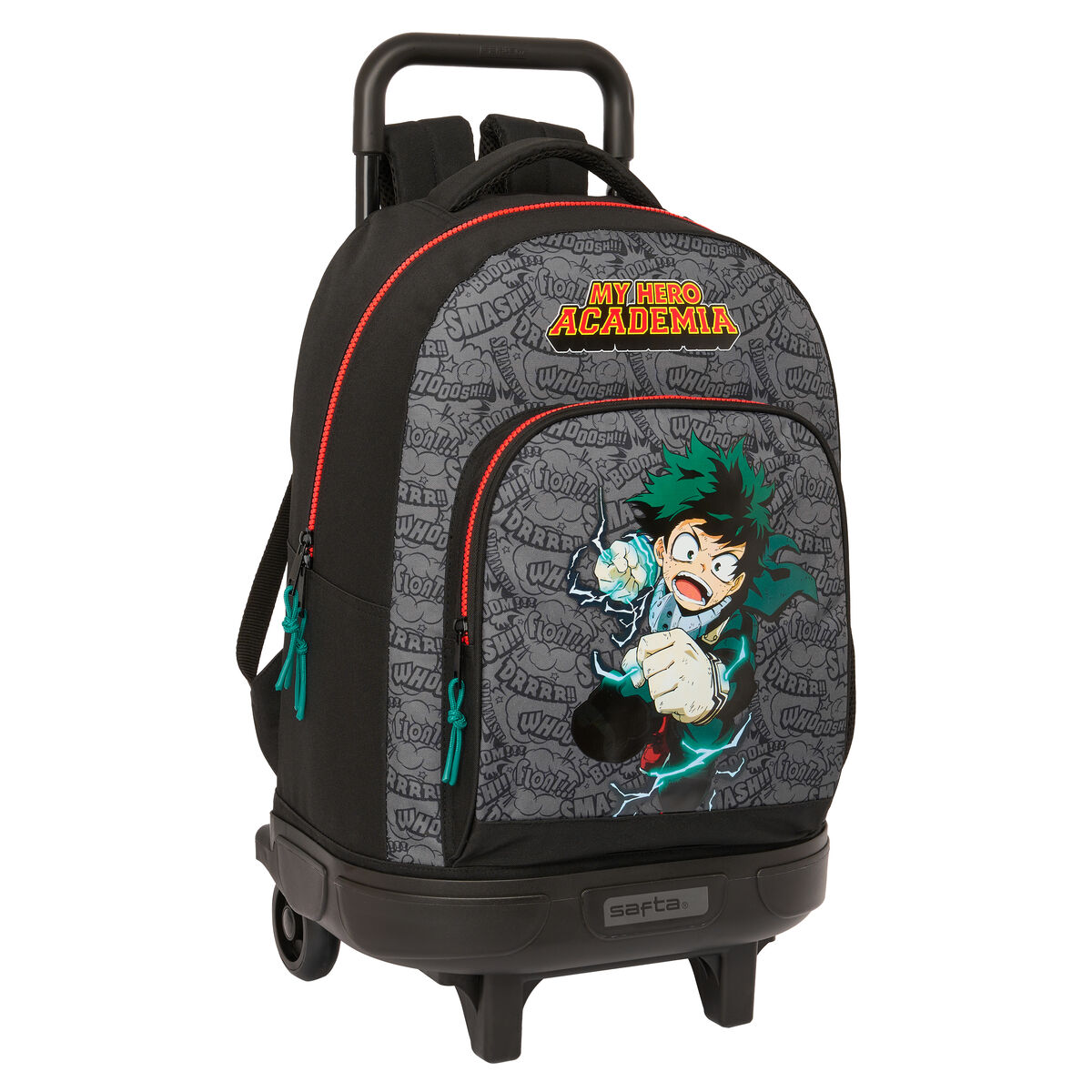 Trolley Per La Scuola My Hero Academia Nero 33 X 45 X 22 cm