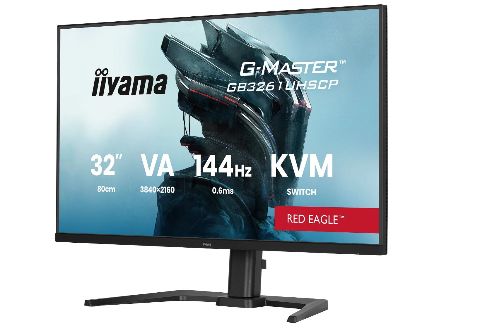 Iiyama G-Master Gb3261uhscP-B1 Red Eagle, GaminG-Monitor - (80 Cm (31.5 Zoll), Schwarz (matt), Ultrahd/4k, Va, Hdmi, Dp, UsB-C, UsB-Hub, Kvm, 144hz P