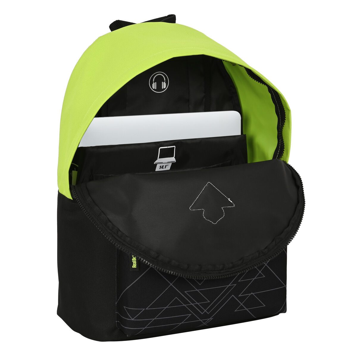 Zaino Scuola Real Betis Balompié 31 X 41 X 16 Cm Nero Lime - Image 4