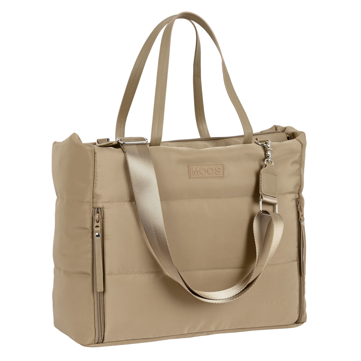 Borsa A Tracolla Moos Camel Cammello 54 X 31 X 17 Cm Trapunta